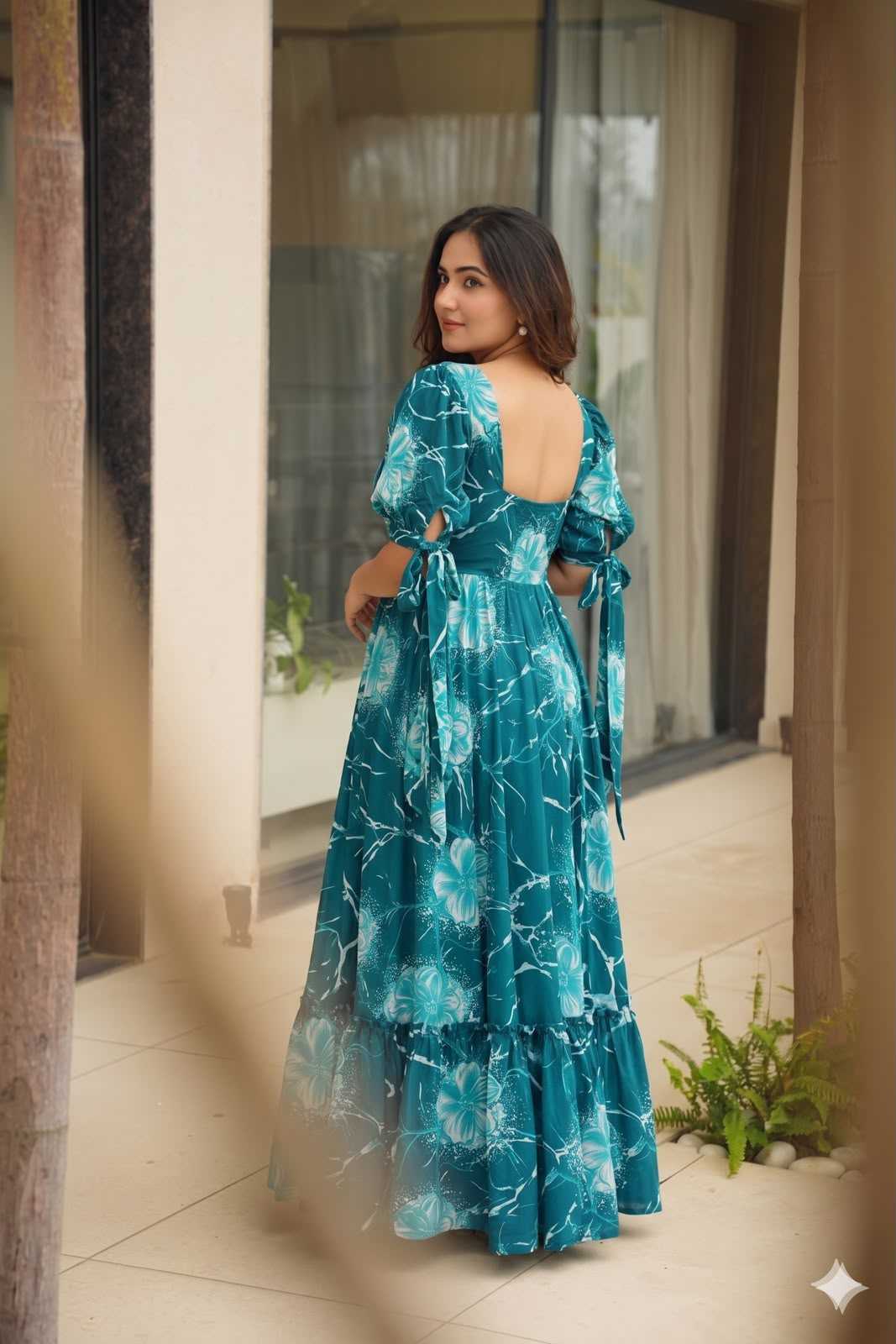 Rayon Printed Gown