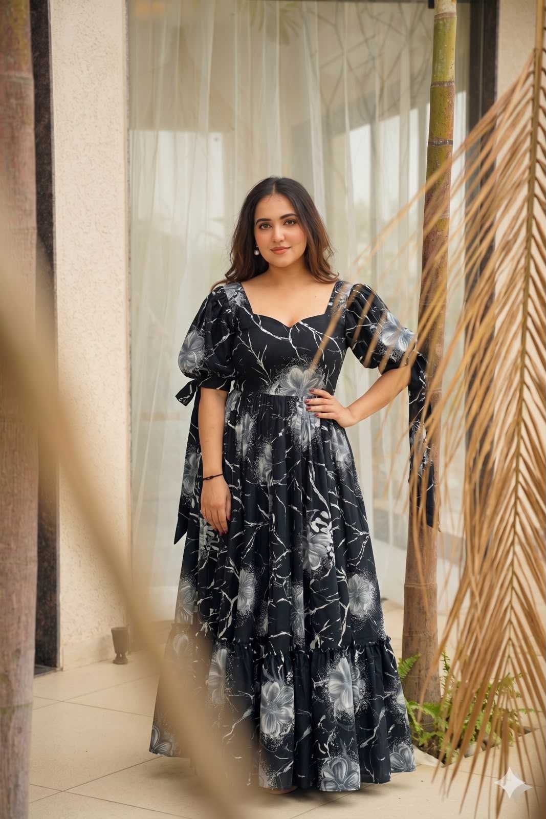 Rayon Printed Gown