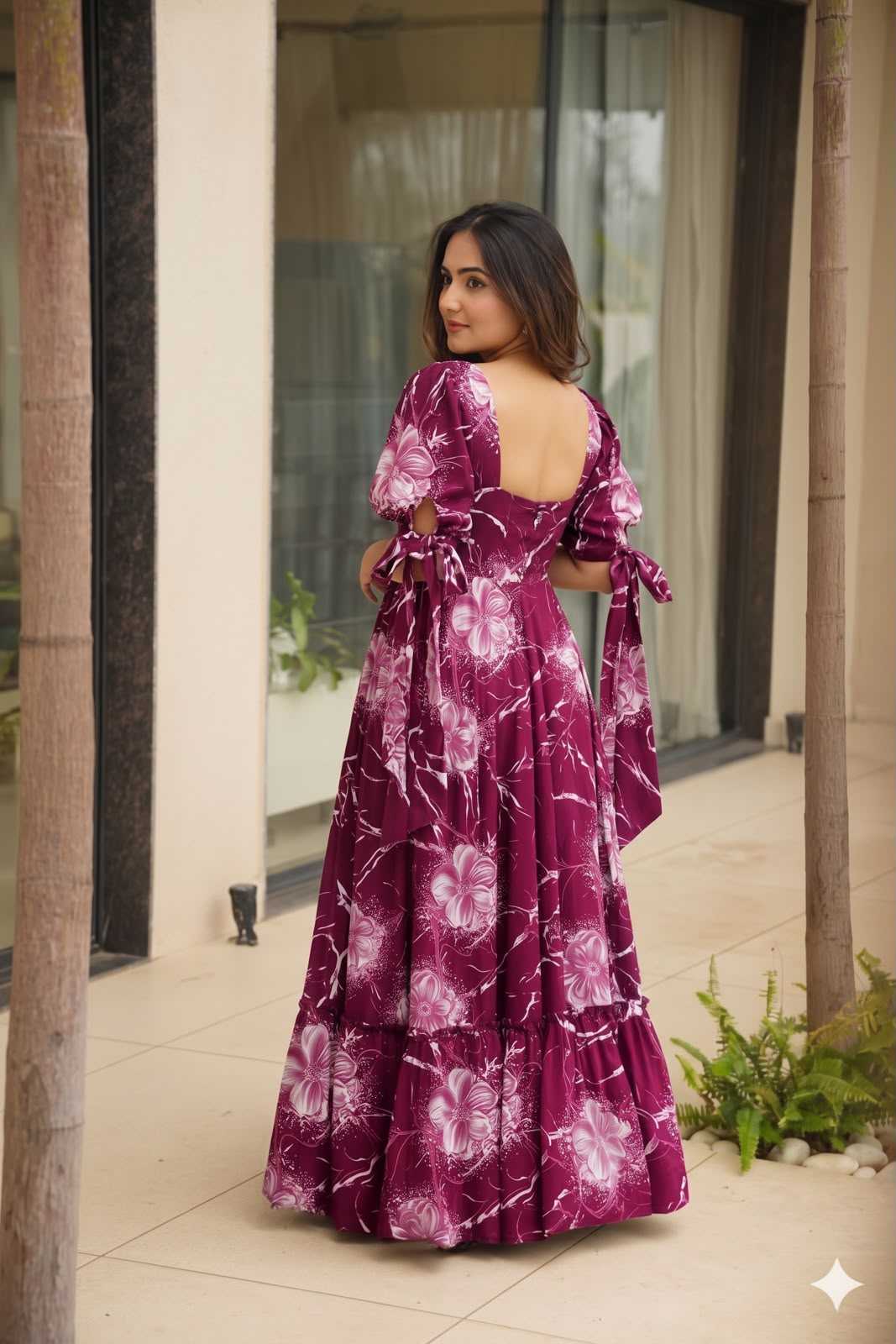 Rayon Printed Gown