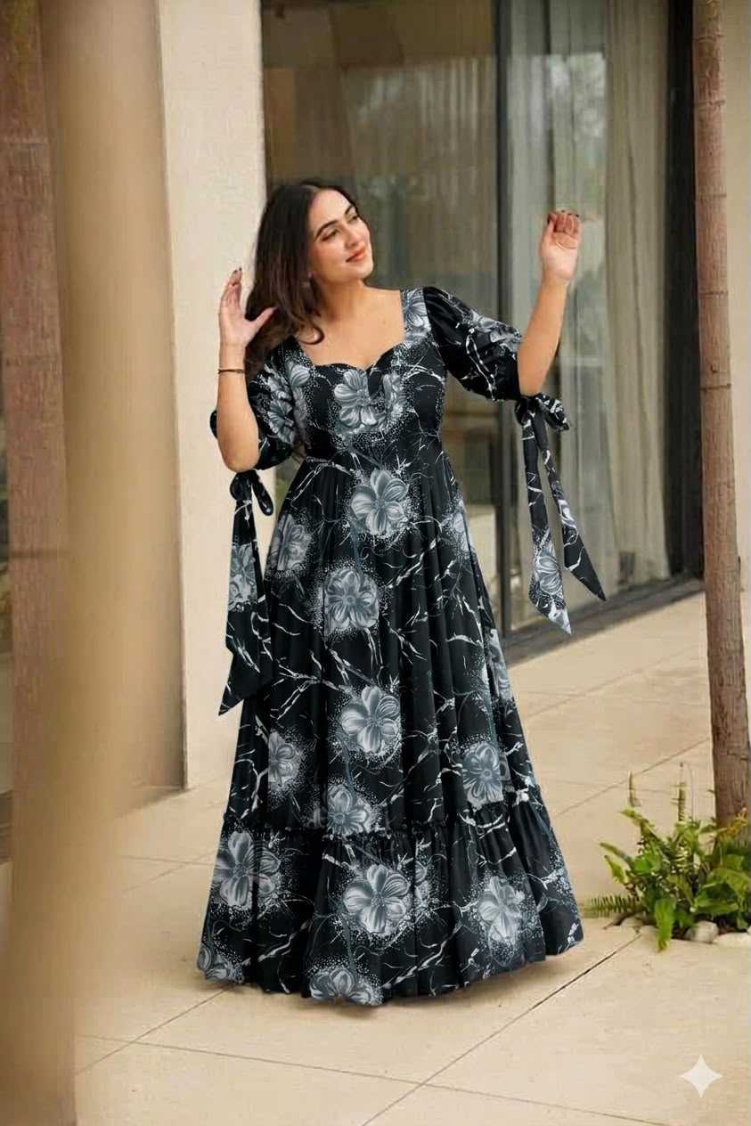 Rayon Printed Gown