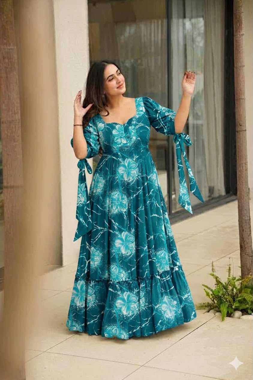 Rayon Printed Gown