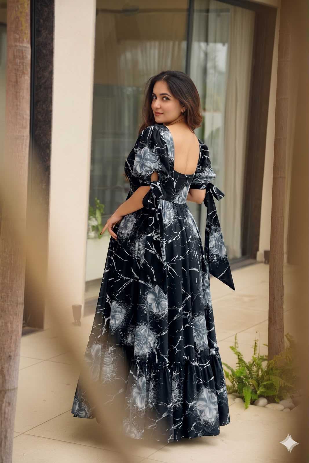 Rayon Printed Gown