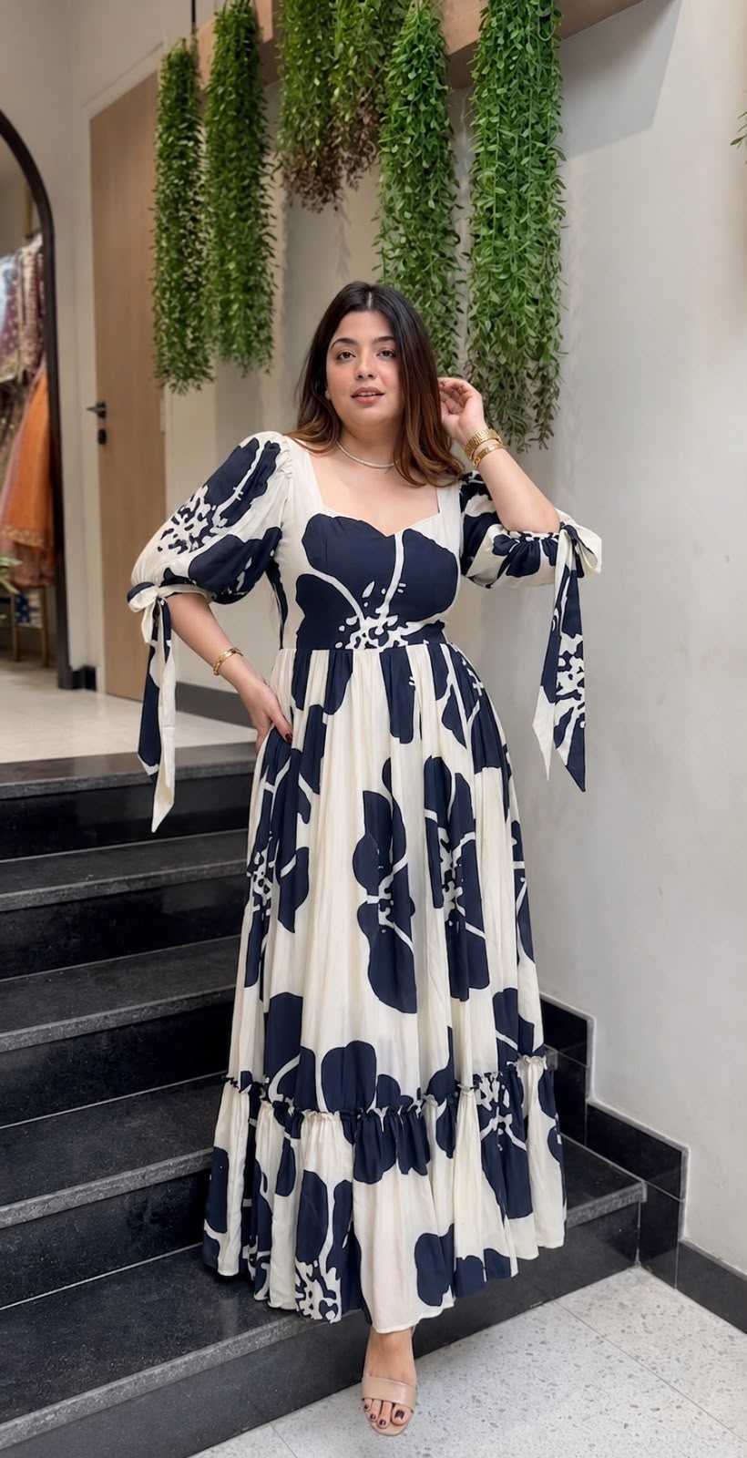 Rayon Printed Gown