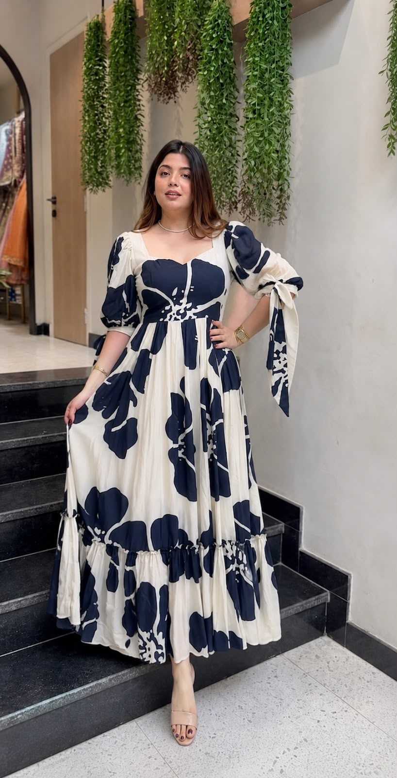 Rayon Printed Gown