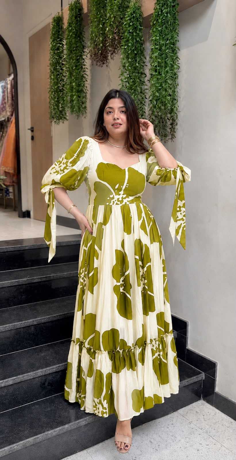 Rayon Printed Gown