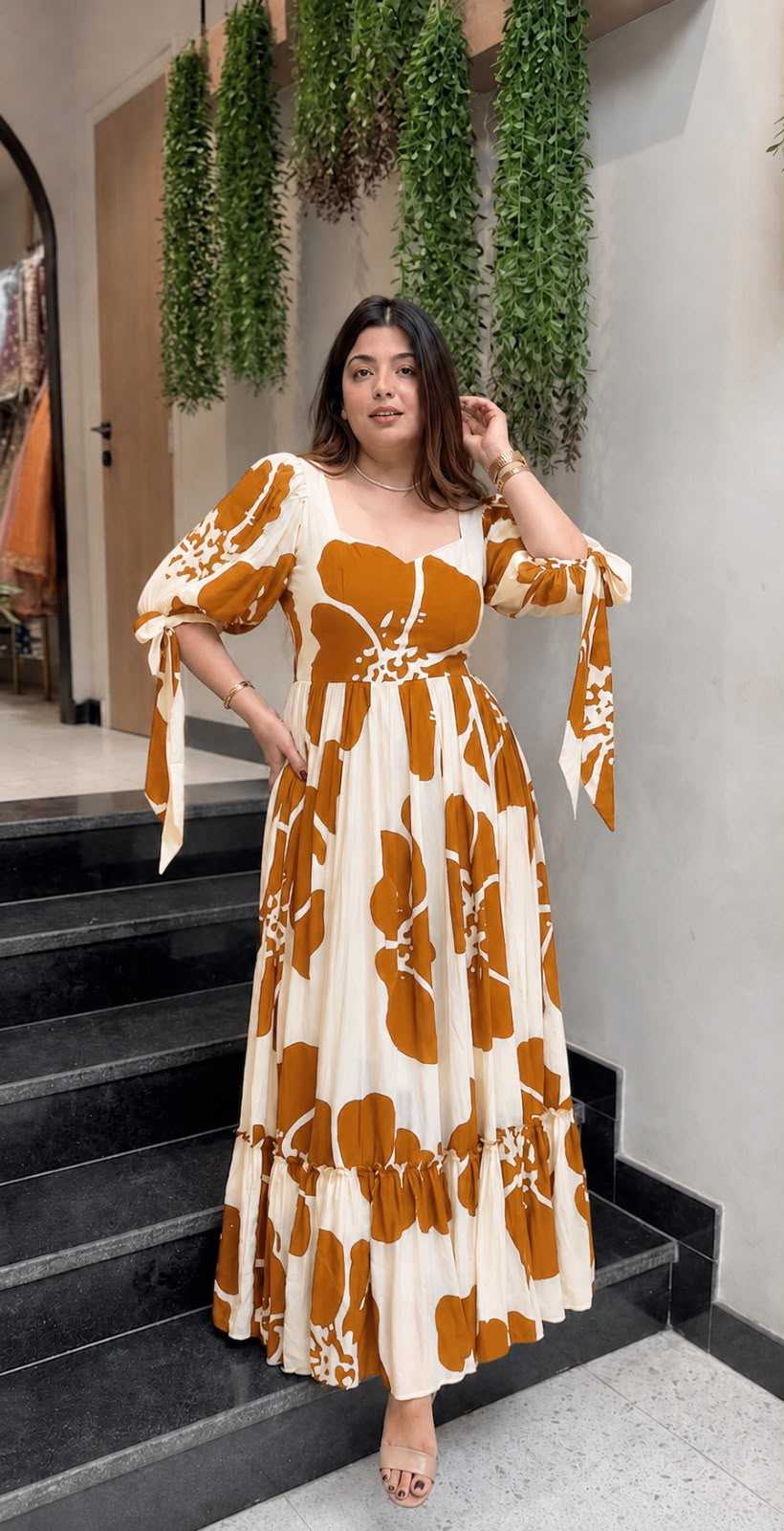 Rayon Printed Gown