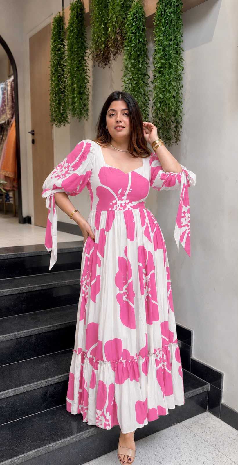 Rayon Printed Gown