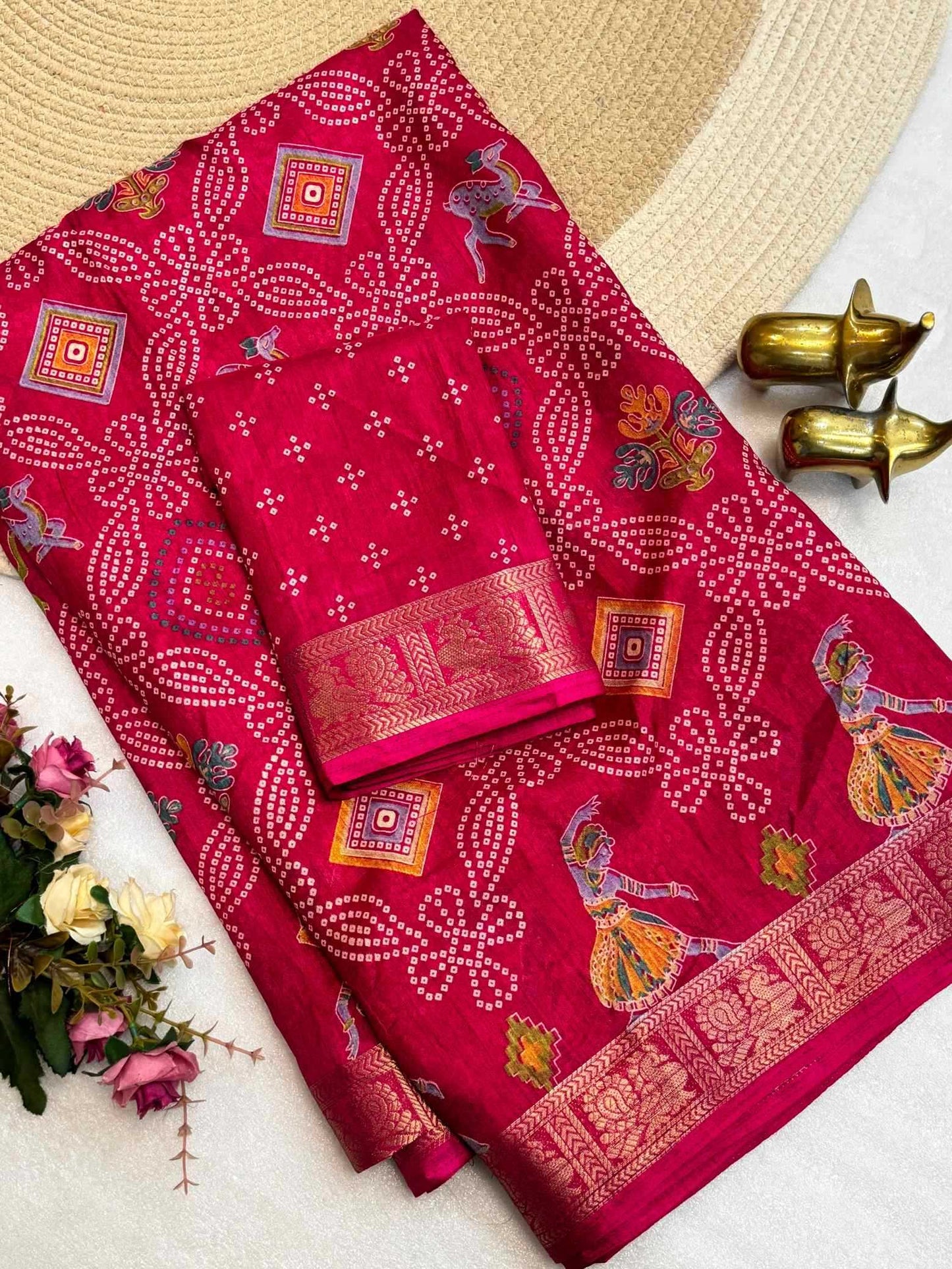 Tussar Silk Printed Saree
