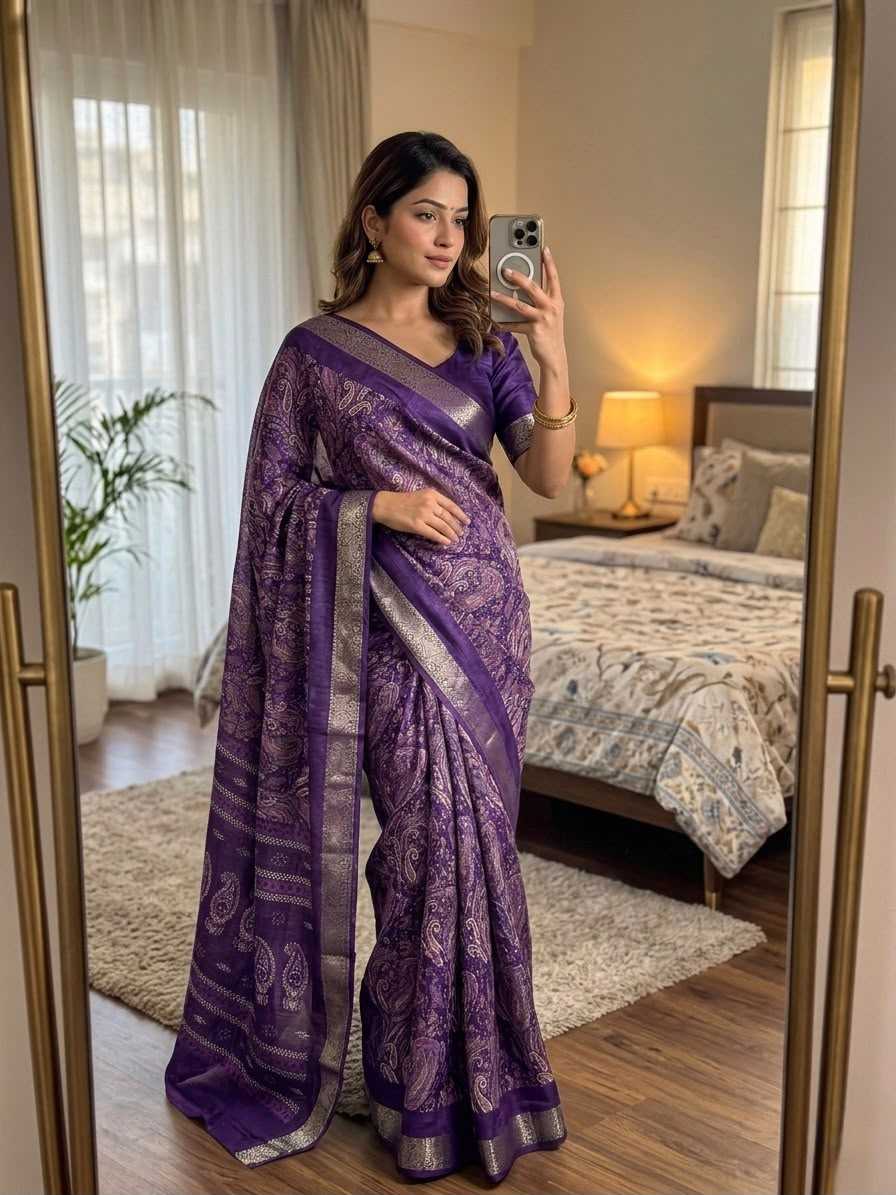 Printed Silk Saree
