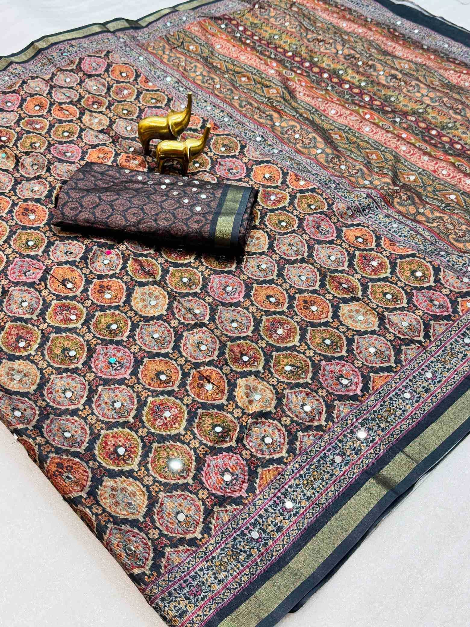 Silk Ajrakh Saree