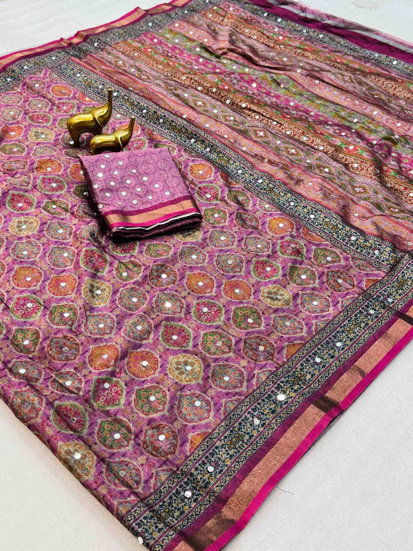 Silk Ajrakh Saree