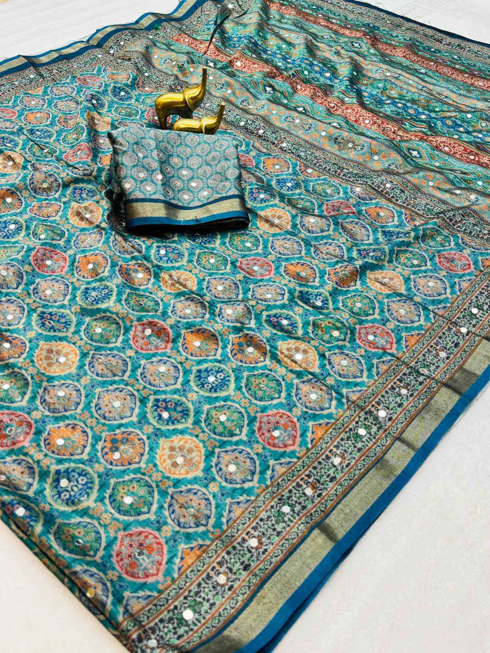 Silk Ajrakh Saree