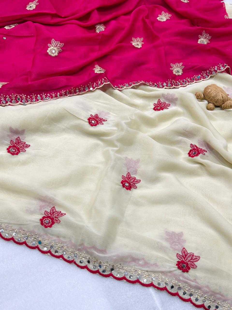 Rangoli Silk Orange Saree