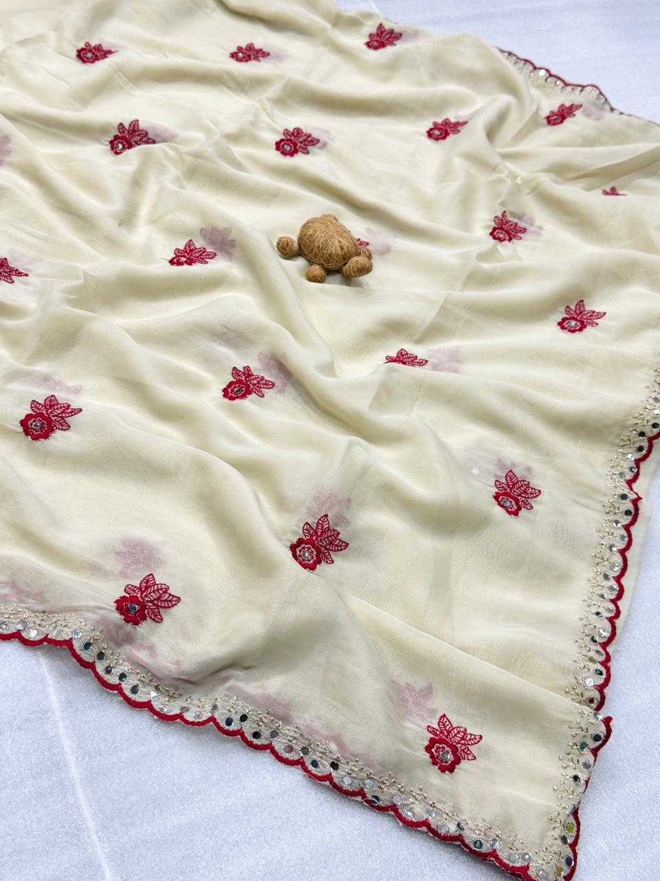 Rangoli Silk Orange Saree