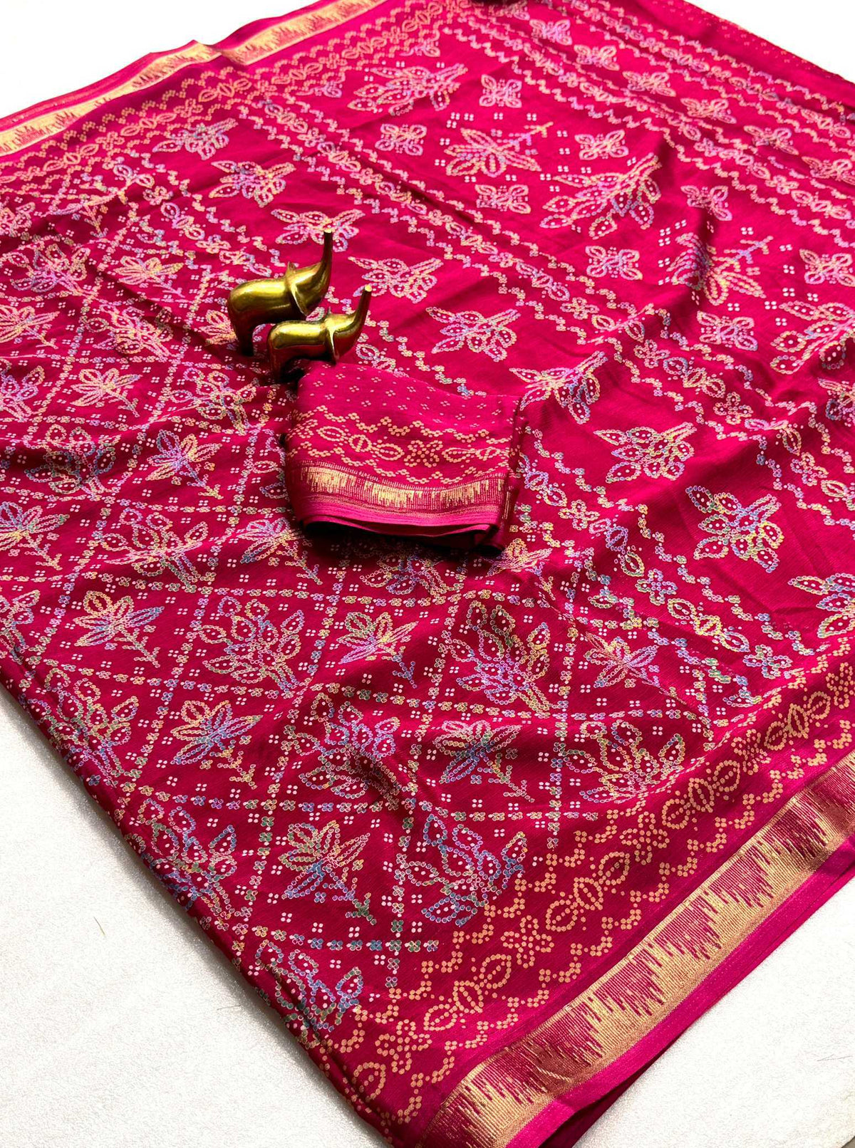 Ahana Chinon Silk Traditional Saree