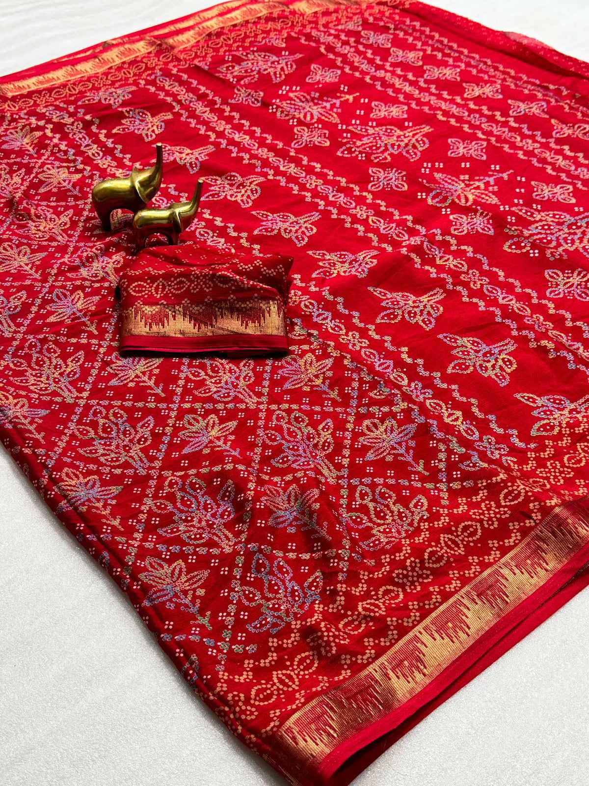 Ahana Chinon Silk Traditional Saree