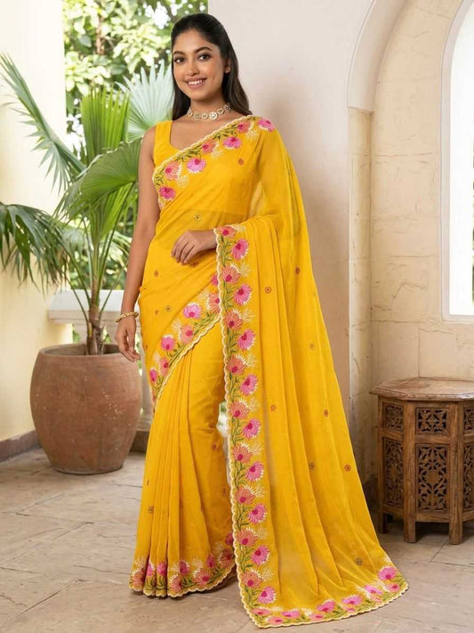 Rangoli Silk Party Wear Saree