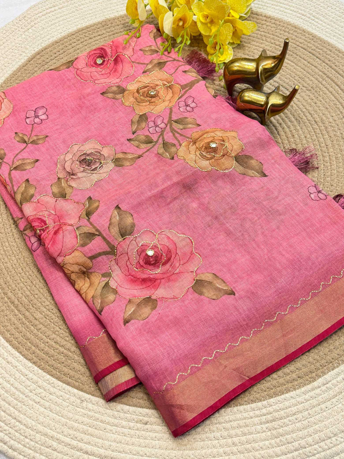 Linen Designer Saree
