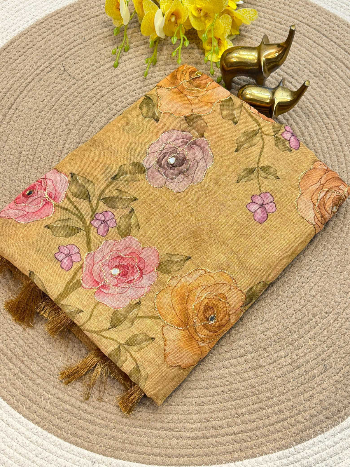 Linen Designer Saree