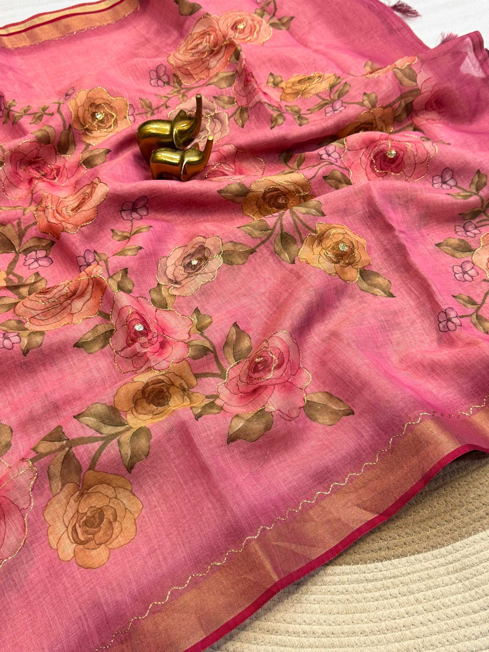 Linen Designer Saree