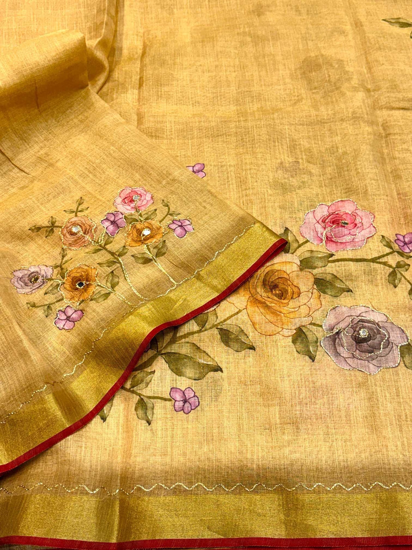 Linen Designer Saree
