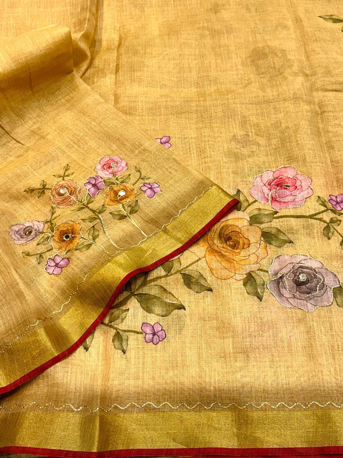 Linen Designer Saree