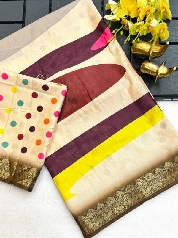 Tussar Silk Printed Saree