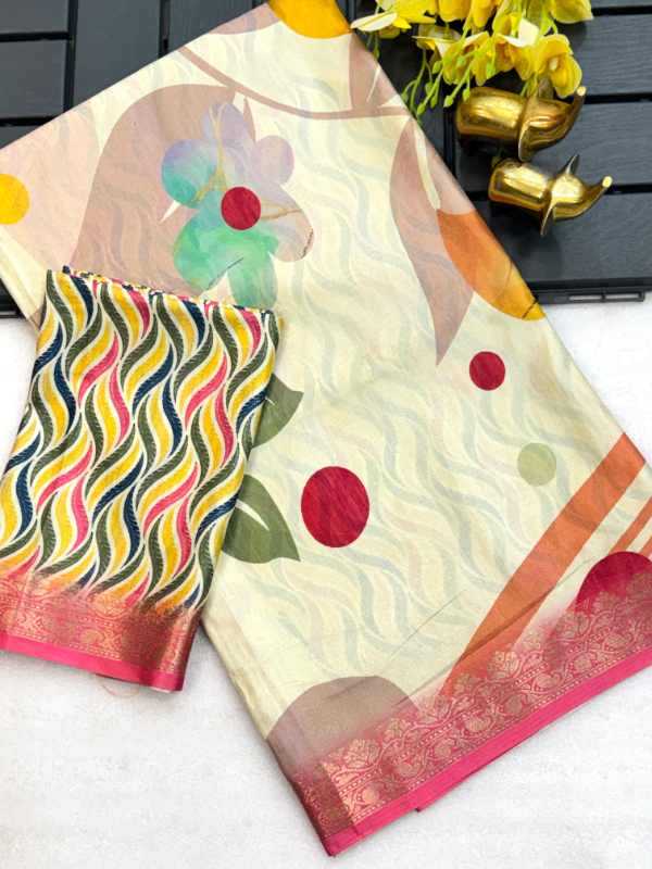 Tussar Silk Printed Saree