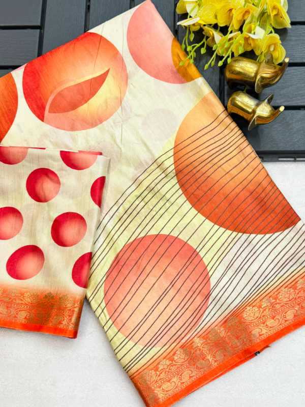 Tussar Silk Printed Saree