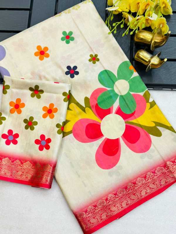 Tussar Silk Printed Saree