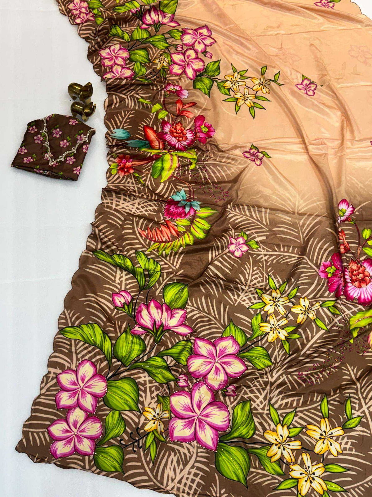 Archana Chinon Silk Soft Saree