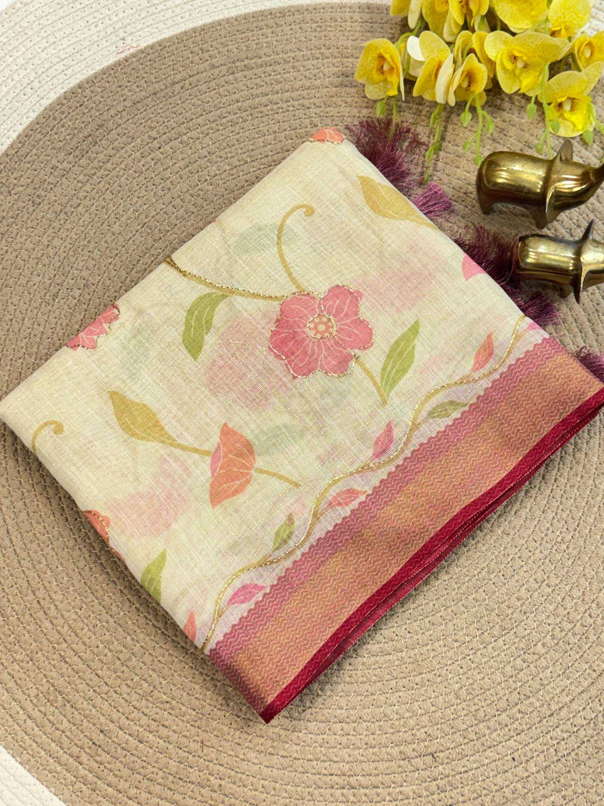 Ayushi Linen Cotton Saree