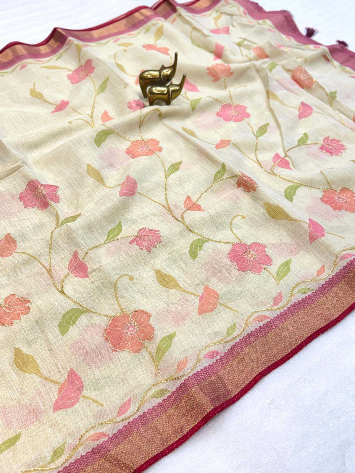 Ayushi Linen Cotton Saree