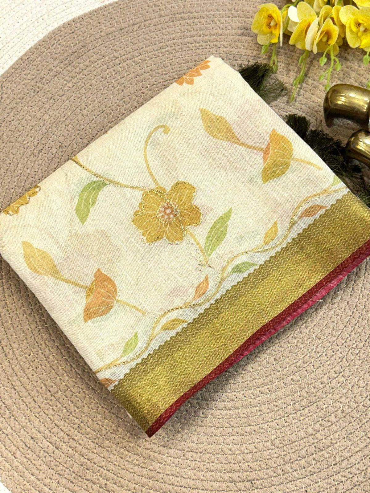 Ayushi Linen Cotton Saree