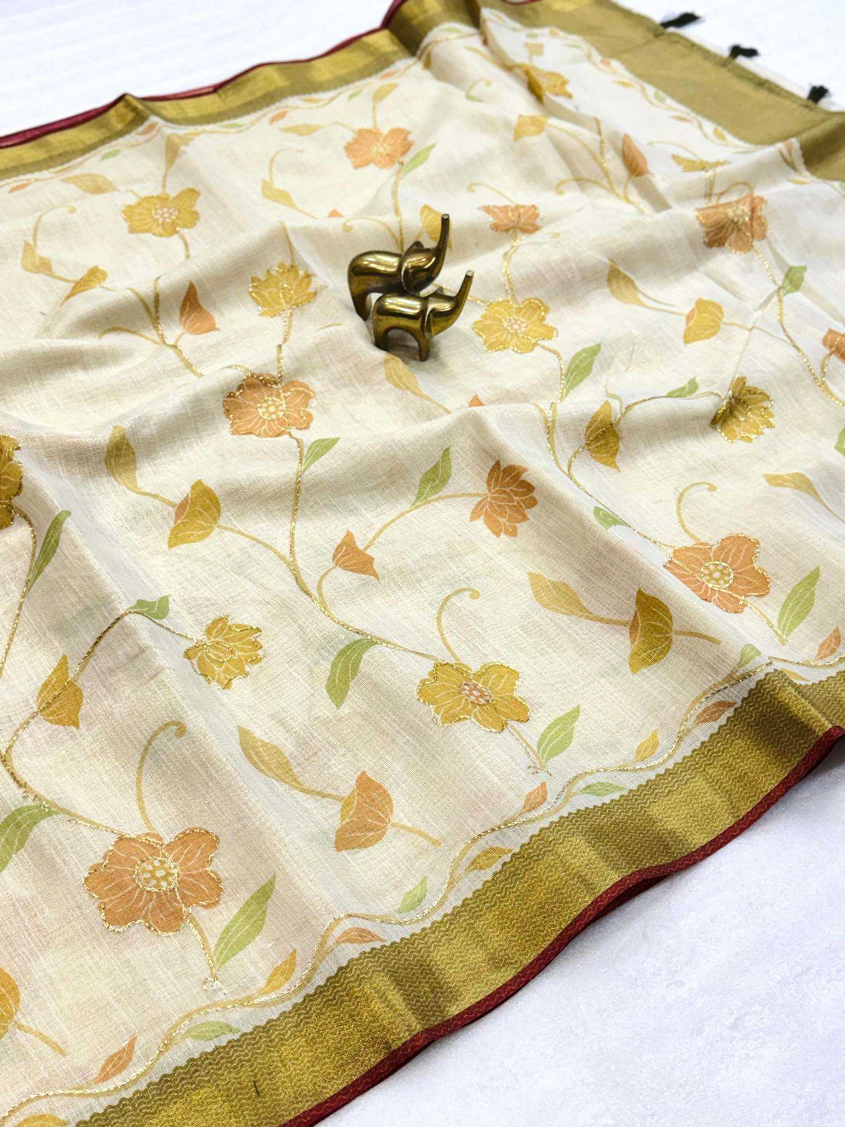 Ayushi Linen Cotton Saree