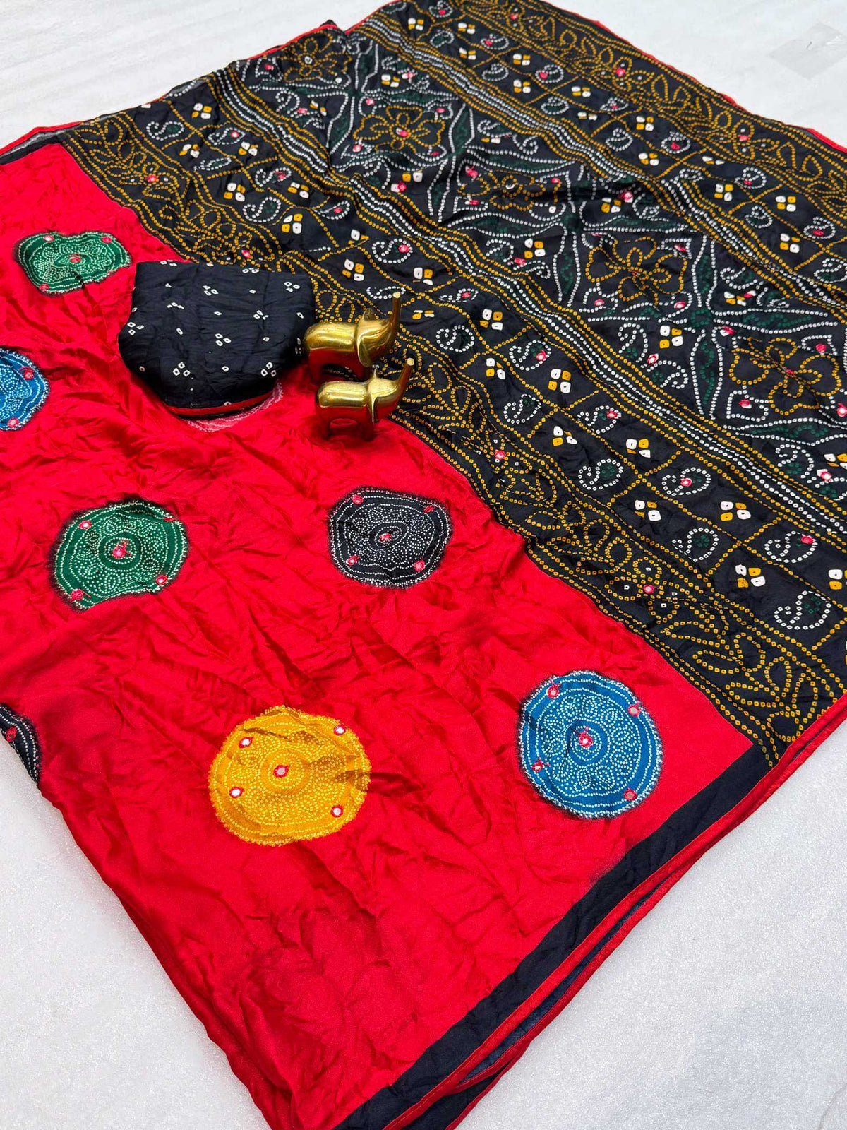 Baani Dull Moss Designer Saree