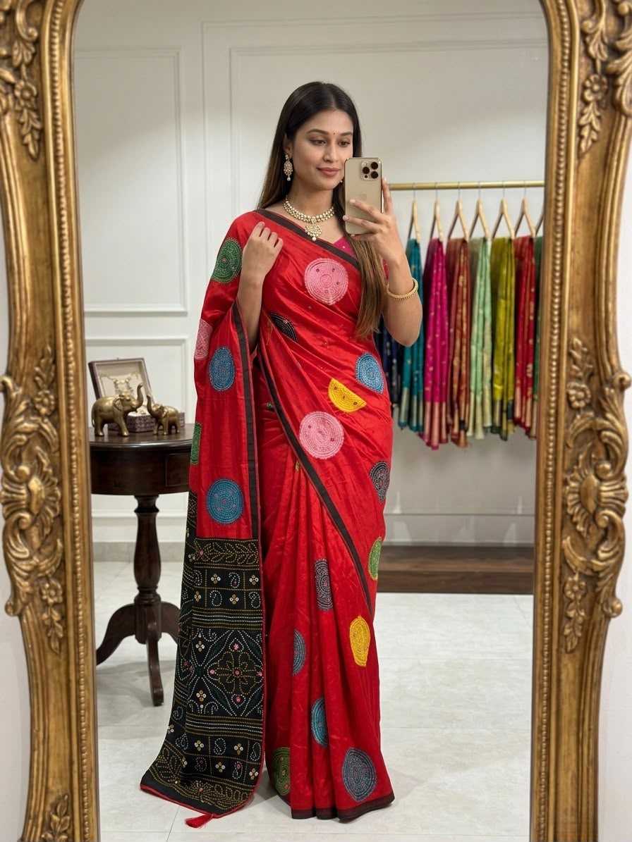 Baani Dull Moss Designer Saree