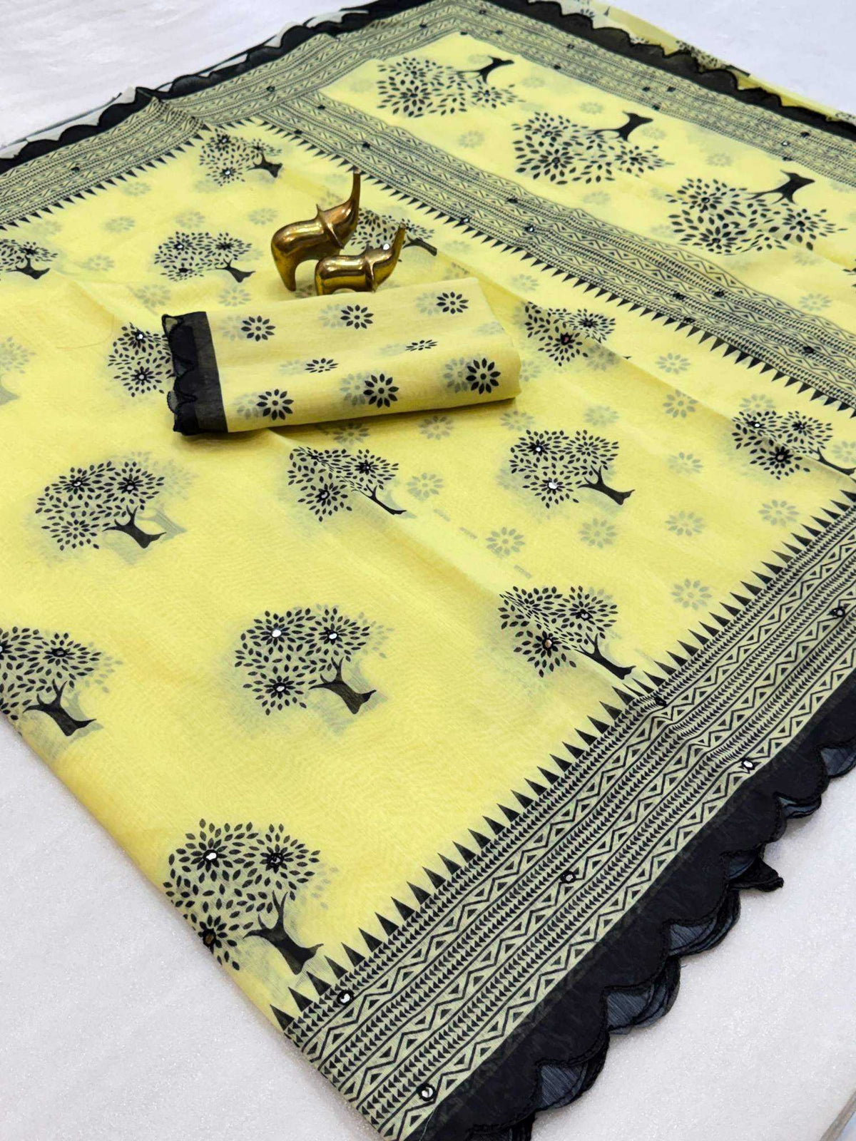 Balika Vadhu Chanderi Cotton Printed Saree