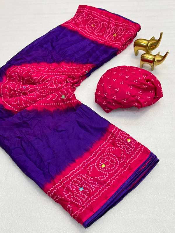 Banno Dull Moss Printed Saree