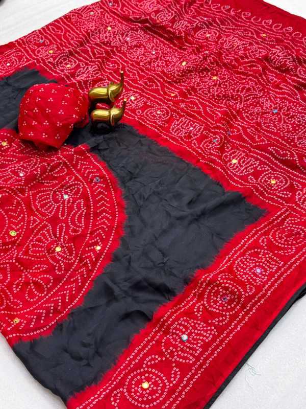 Banno Dull Moss Printed Saree