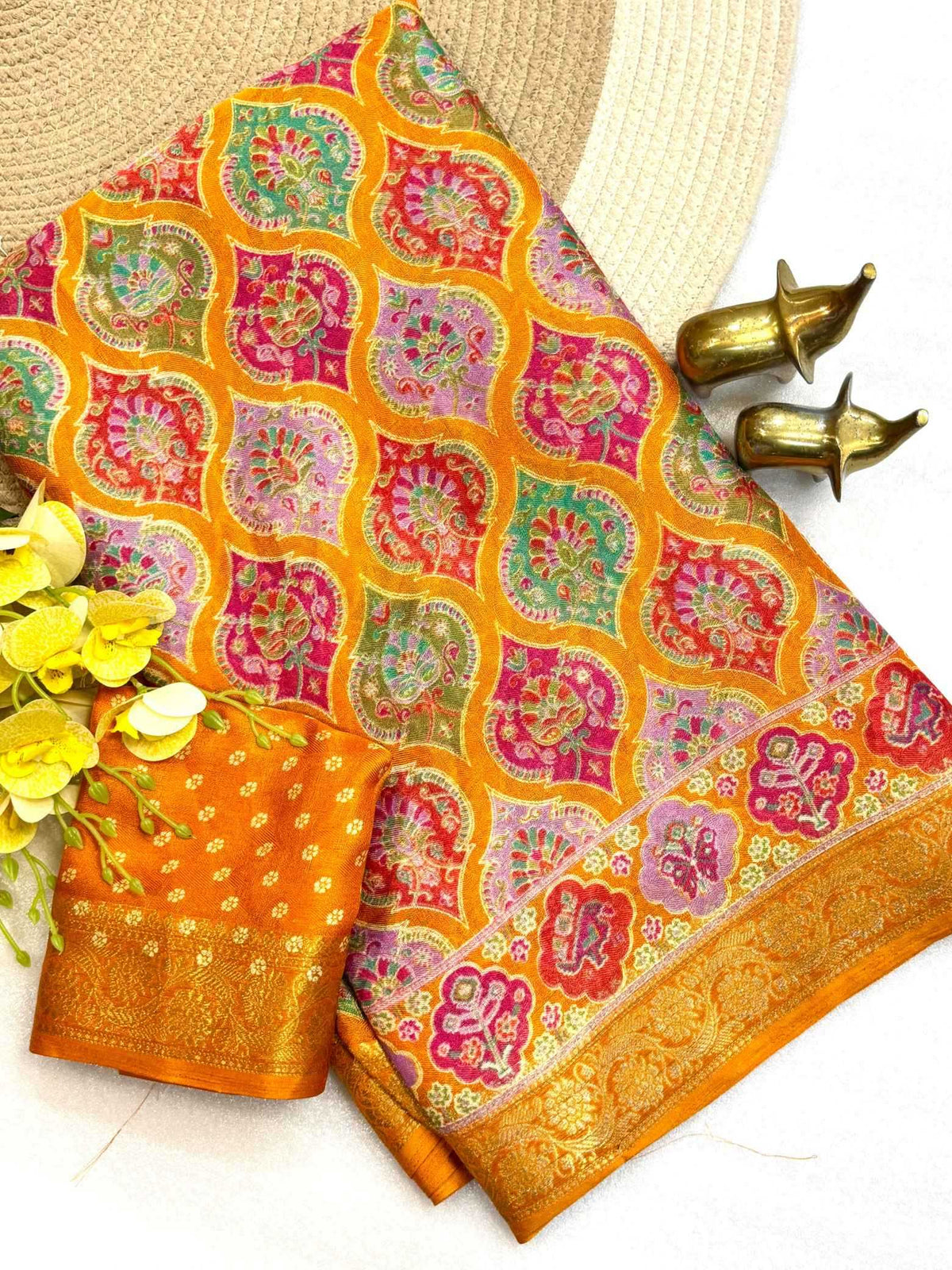 Barkha Jacquard Printed Saree