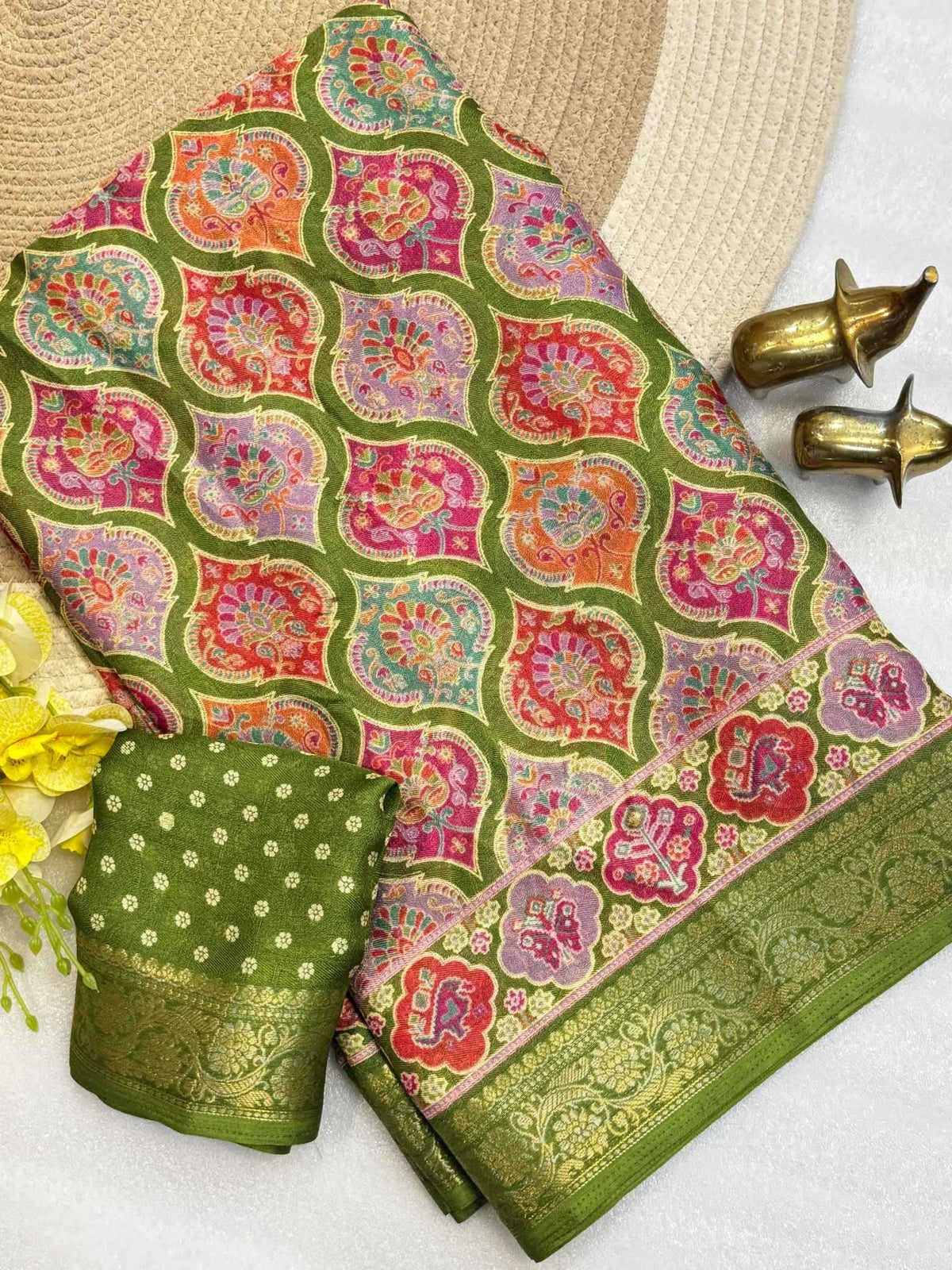Barkha Jacquard Printed Saree