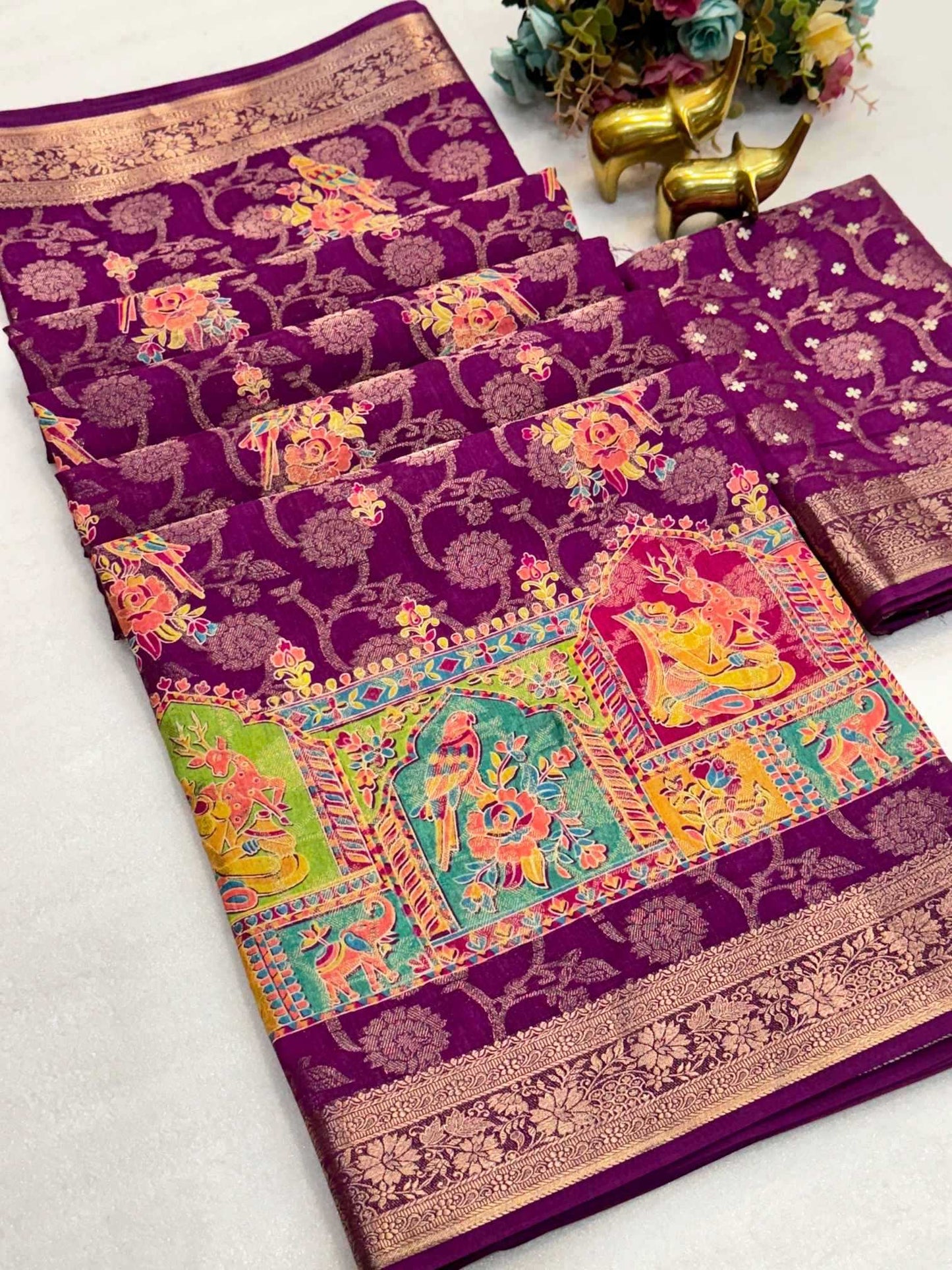Jacquard Printed Saree