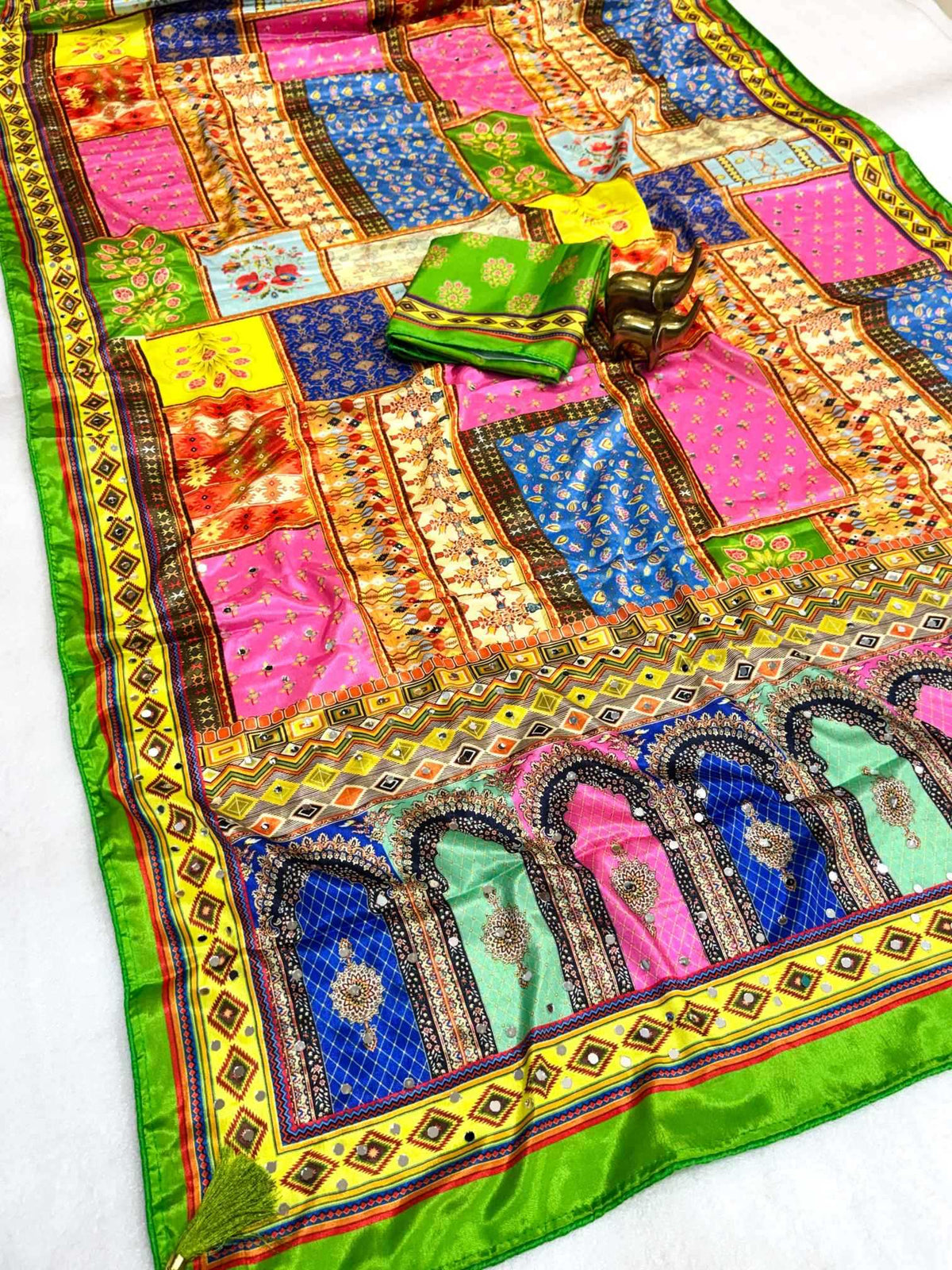 Bhumika Chinon Designer Saree
