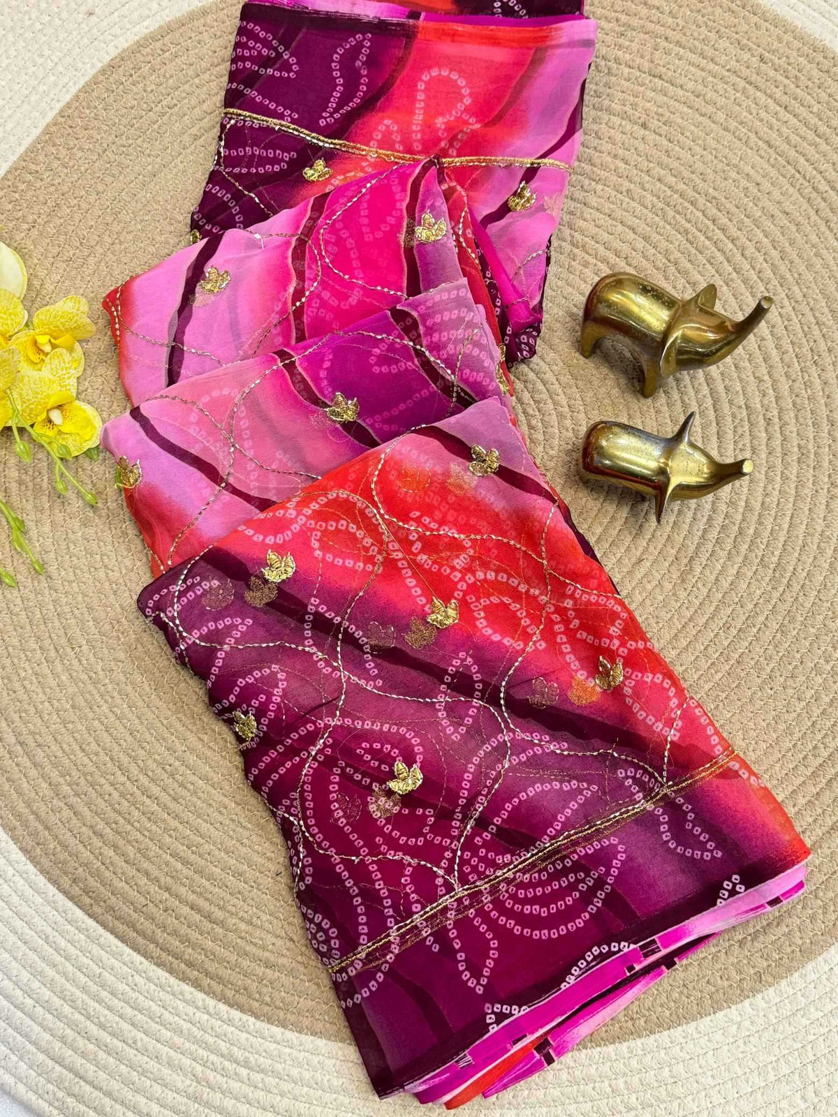Binisha Georgette Printed Saree