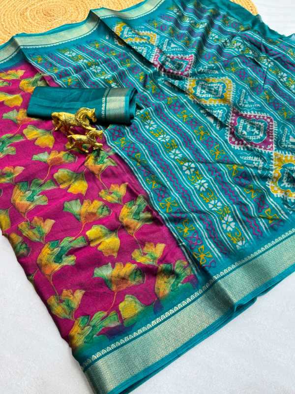 Dola Silk Floral Saree