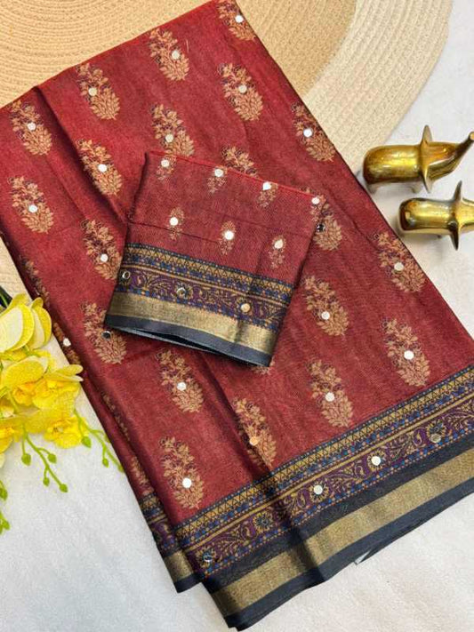 Bla Silk Ajrakh Saree