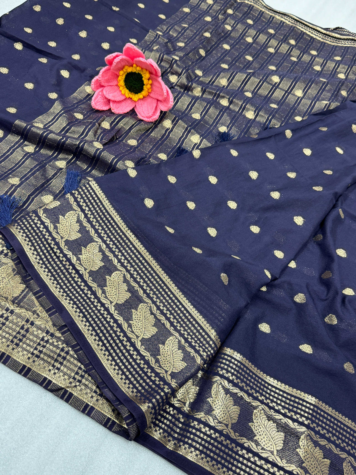 Candy Viscose Designer Saree in Sky Blue