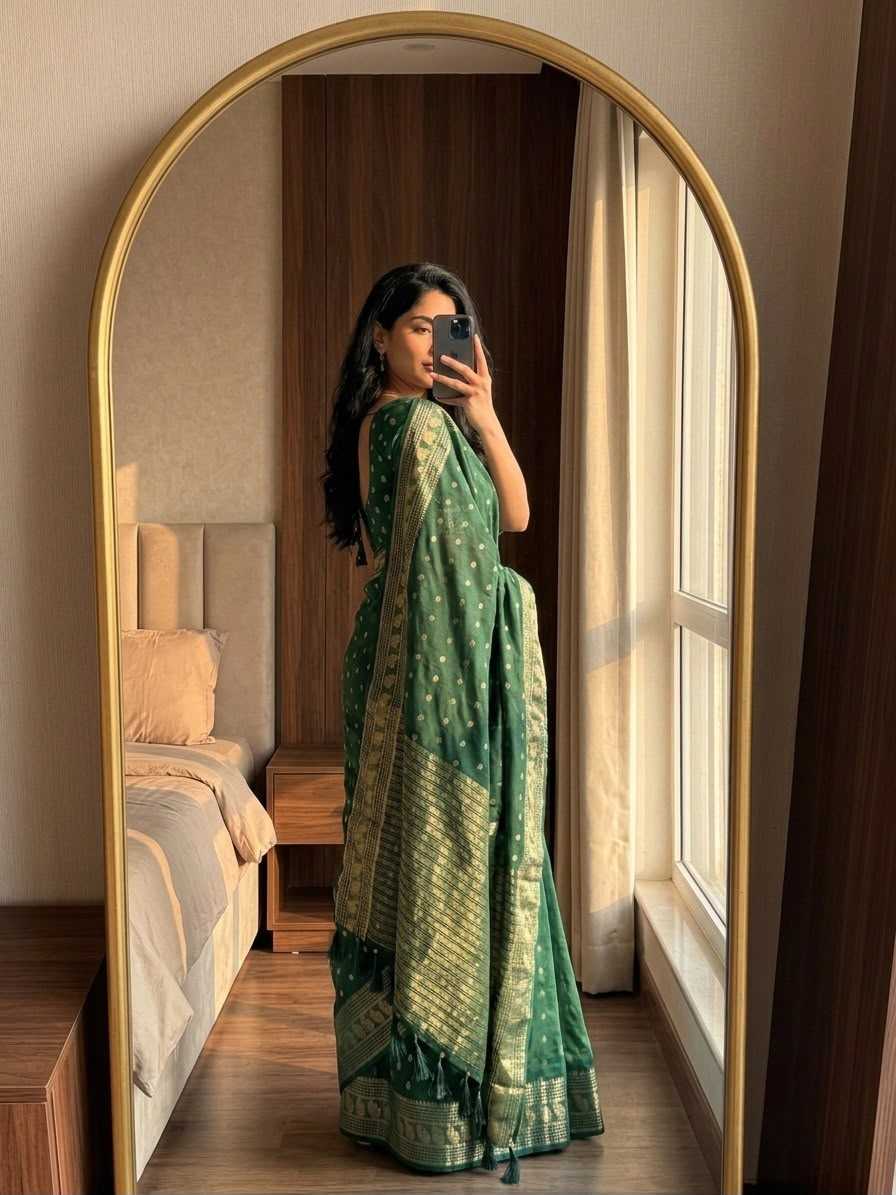 Candy Viscose Designer Saree in Sky Blue