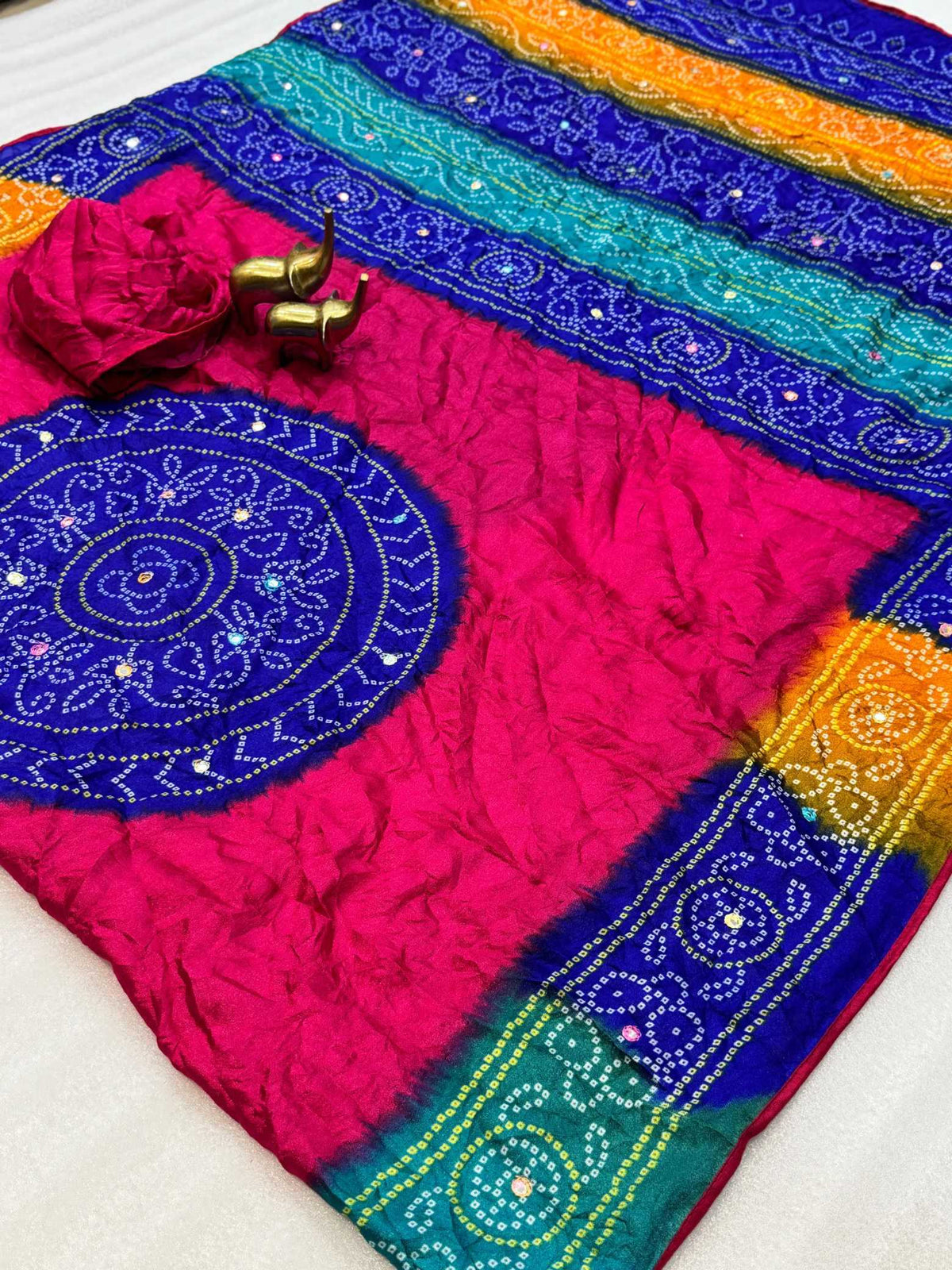 Chaitali Dull Moss Printed Saree